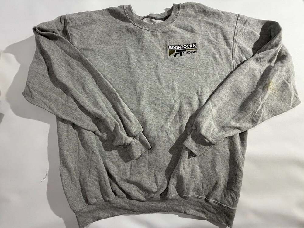 Fruit Of The Loom Sweatshirt Mens XL Gray Boondocks Academy Crewneck